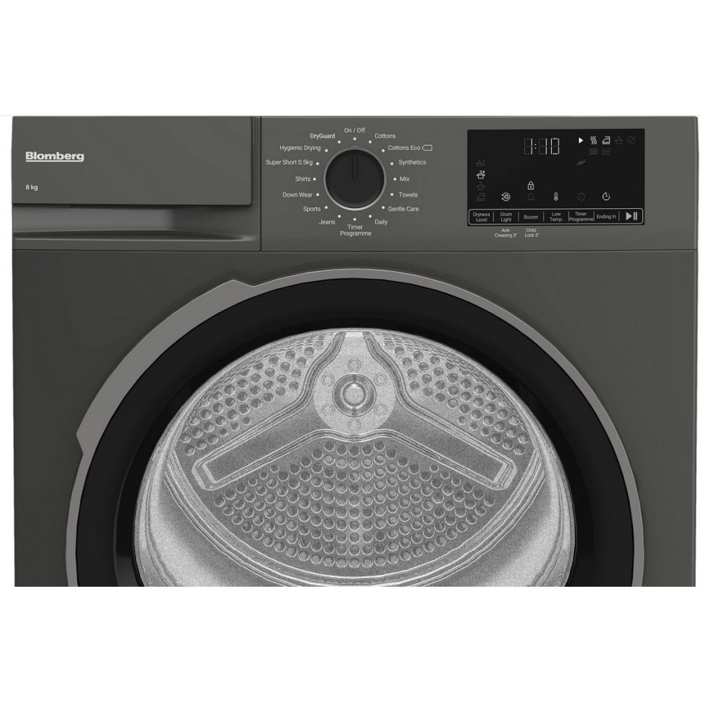 Blomberg LTA18321G Heat Pump Tumble Dryer : Graphite : 8kg :
