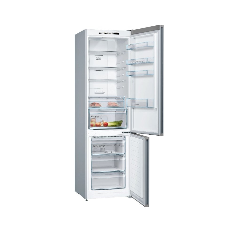 Bosch KGN392LEBG Frost Free Fridge Freezer : H 203cm : Stainless Steel Look : Series 4