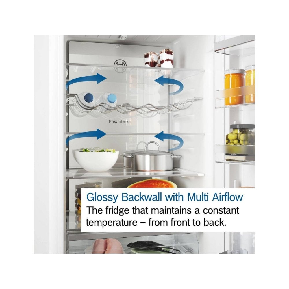 Bosch KGN392LAGG Frost Free Fridge Freezer : H 203cm : Stainless Steel Look : Series 4 :