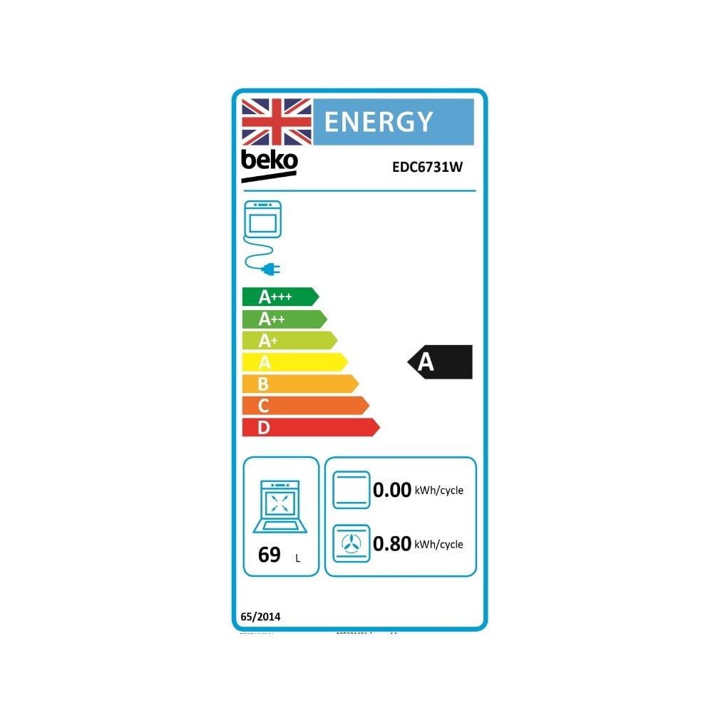 Beko EDC6731W Electric Double Oven .