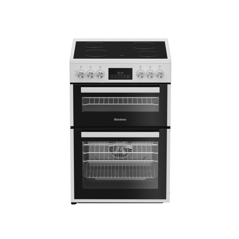 Blomberg HKRN651W Double Oven Electric Cooker with Vitroceramic Hob :