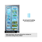 Samsung RS57DG400EM9EU  American Fridge Freezer : Frost Free : Silver: H 178cm
