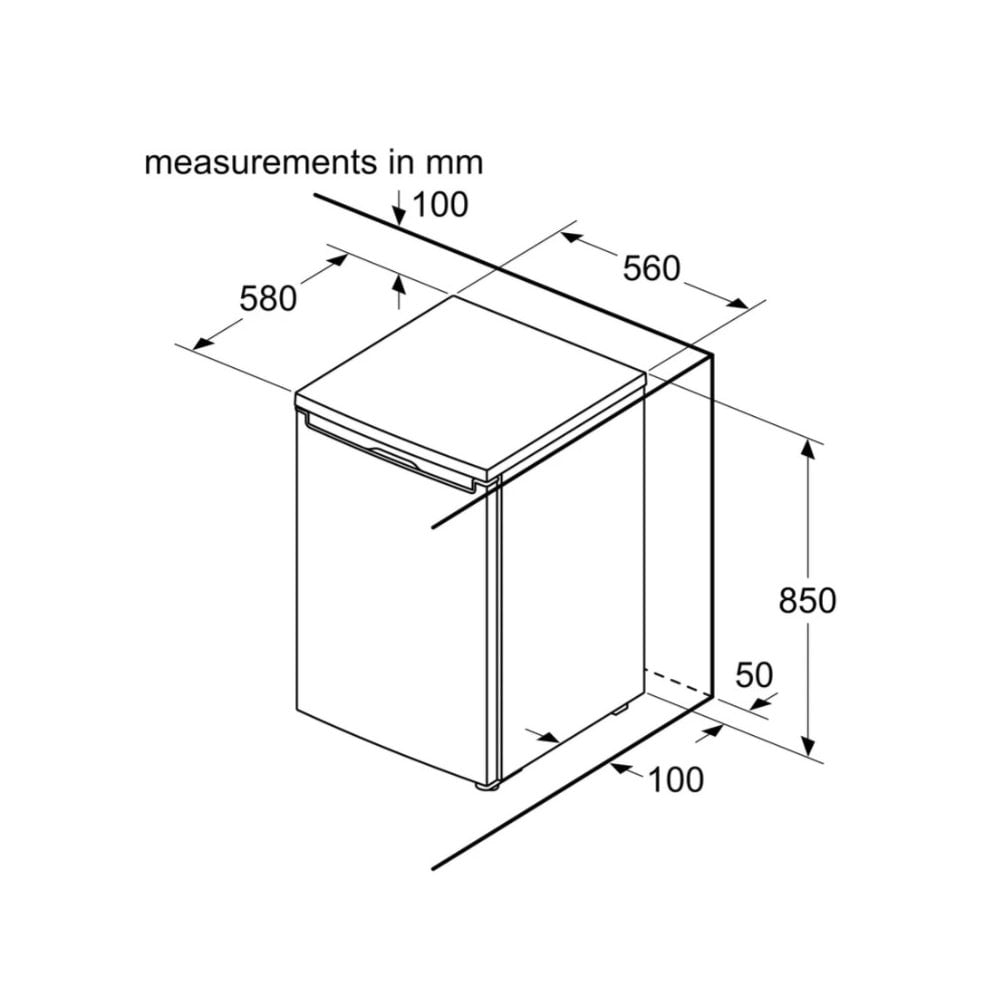 Bosch KTR15NWEAG Undercounter Fridge  H 85cm: Series 2