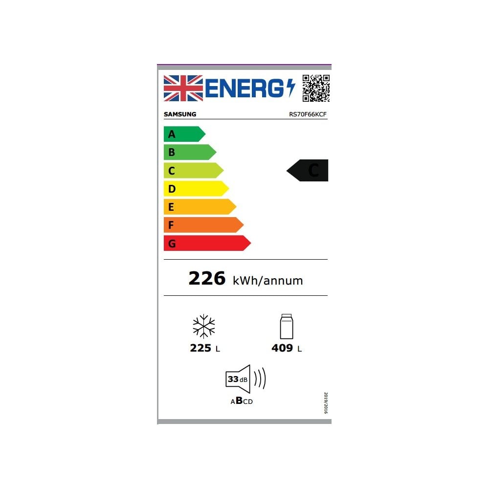 Samsung RS70F66KCFEU American Fridge Freezer :Frost Free : : Black (W 91cm):