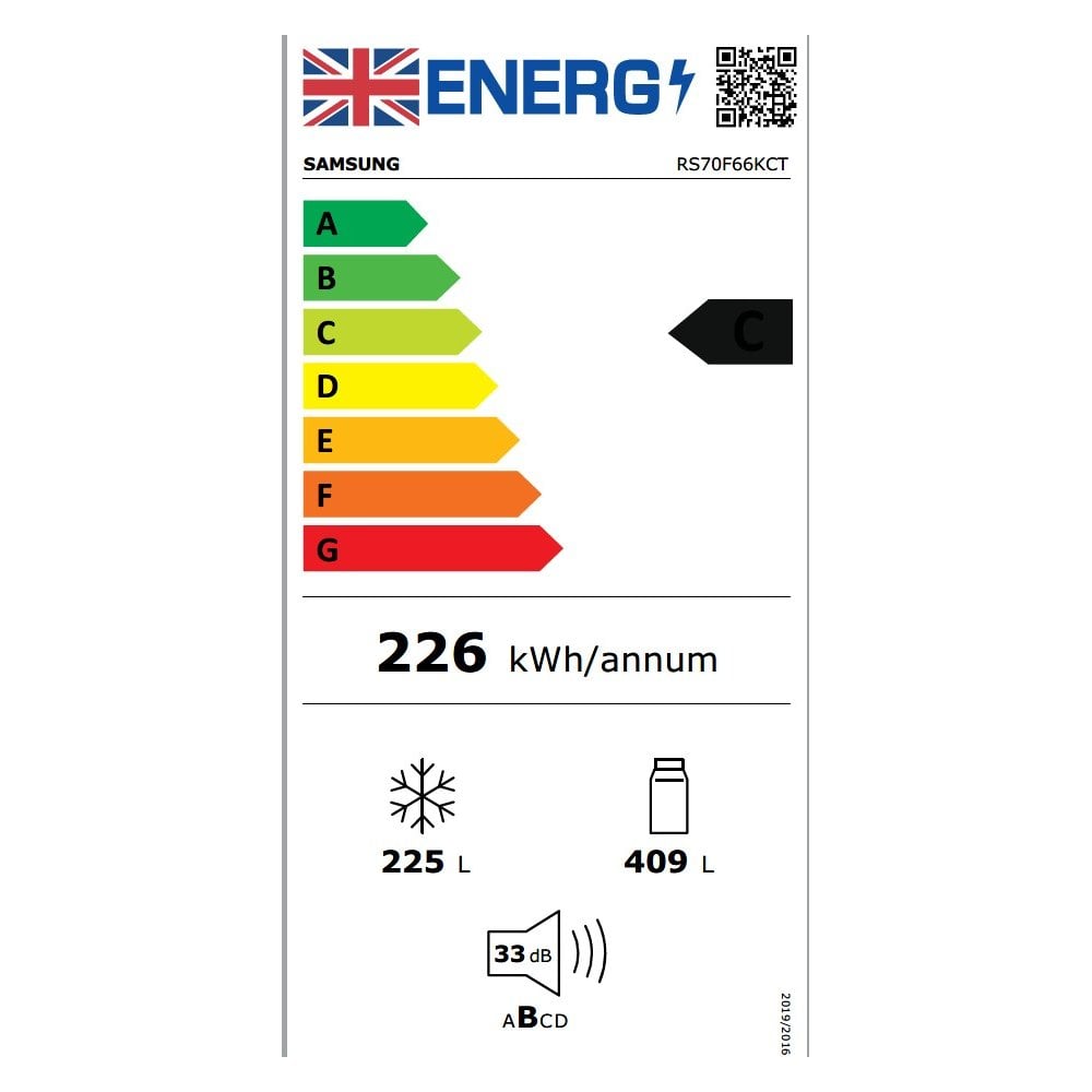 Samsung  RS70F66KCTEU American Fridge Freezer : ( W 91.2cm): Silver : SEPTEMBER