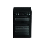 Hotpoint HDE6VDC2B1 Electric Double Oven Cooker :Black :  W 60cm :