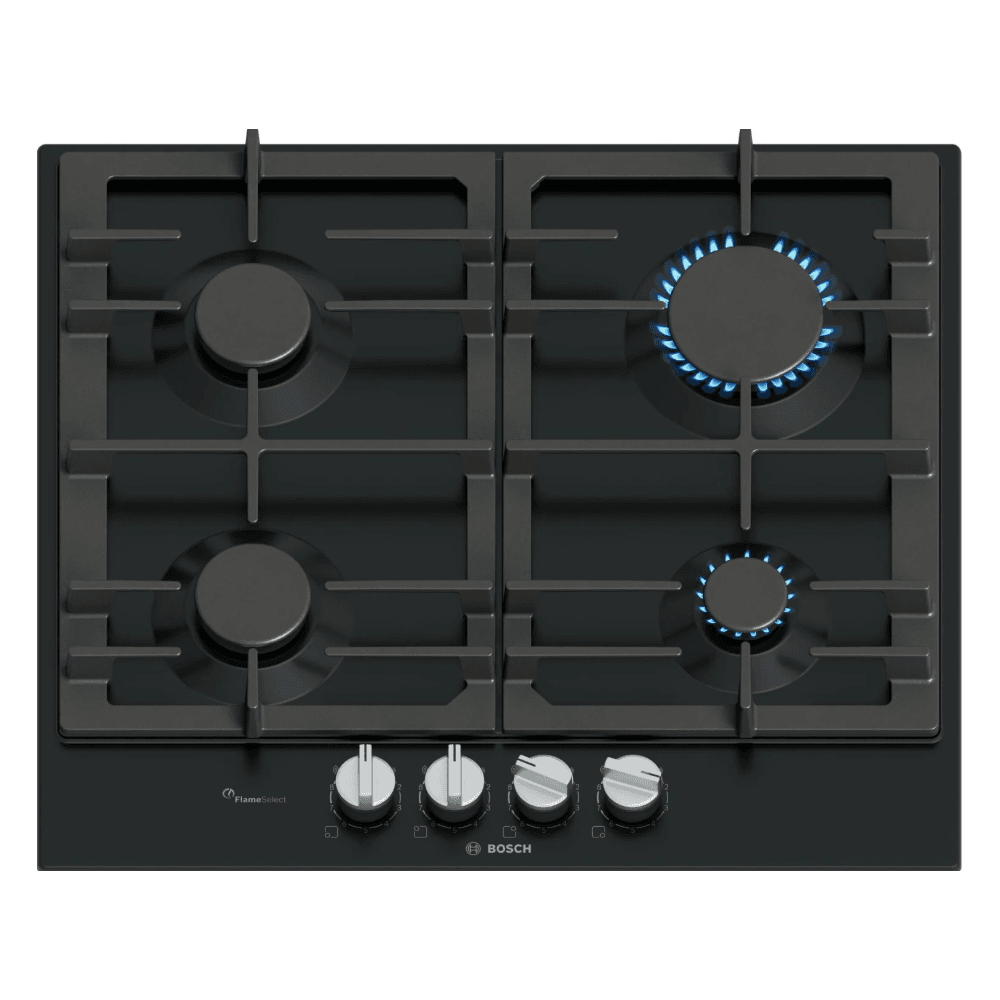 Bosch PCP6A6I90 Built In Gas Hob : 60cm : Series 6 : Black
