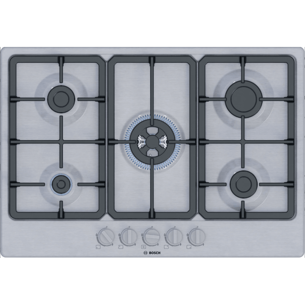 Bosch PGQ7B5K90 Built In Gas Hob : 75cm : Series 4 : Stainless Steel :