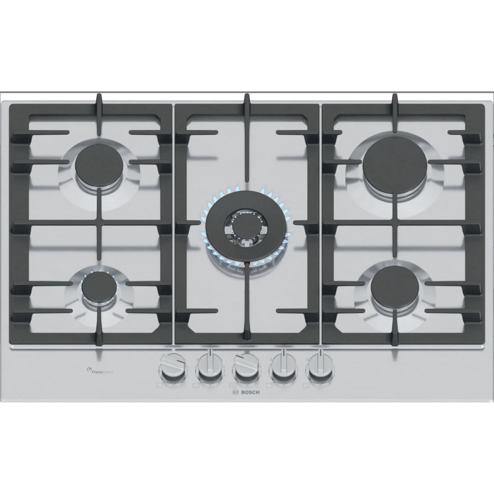 Bosch PCQ7A5I90 Built In Gas Hob : 75cm : Series 6 : Stainless Steel :