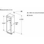 Siemens KI96NNSE0 Built In Fridge Freezer : 70:30 : Sliding Hinge :H 193.5 cm :IQ100
