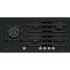 Siemens ER9A6SH40 Built In Gas Hob :  IQ700 : W 92cm : Tempered Glass Black :