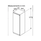 Neff KI1811SE0G Built In Fridge  : N30 : Sliding Hinge:  H 177.2cm