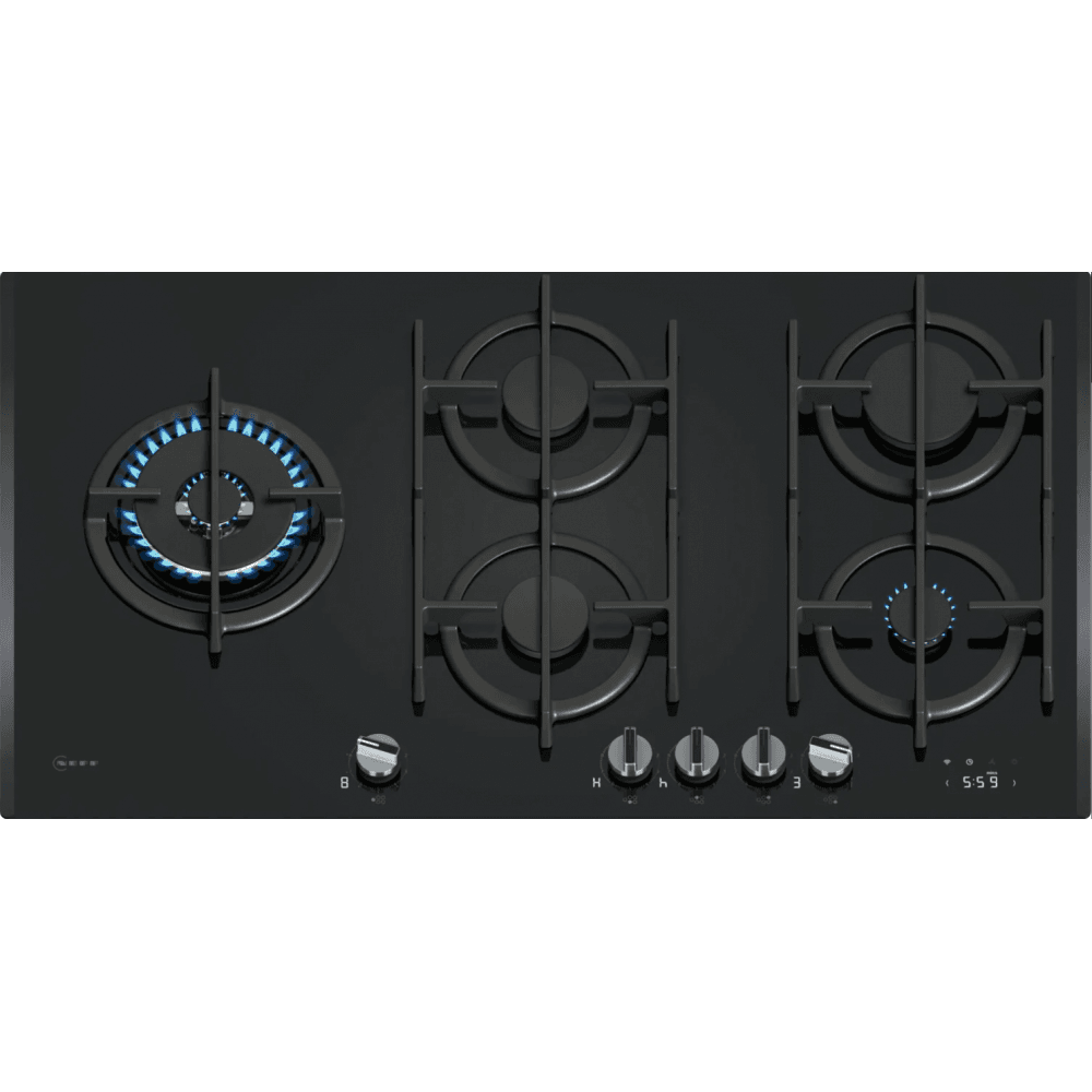 Neff T29RHS4S0 Built In Gas Hob : 92cm : Tempered Glass Black : N90 :