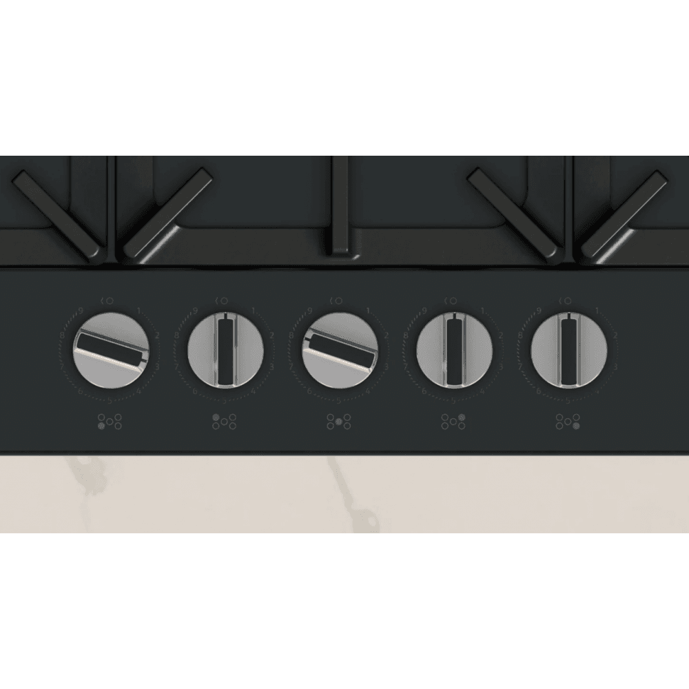 Neff T27CIQ8S0 Built In Gas Hob : 75cm : Black Enamel : N70