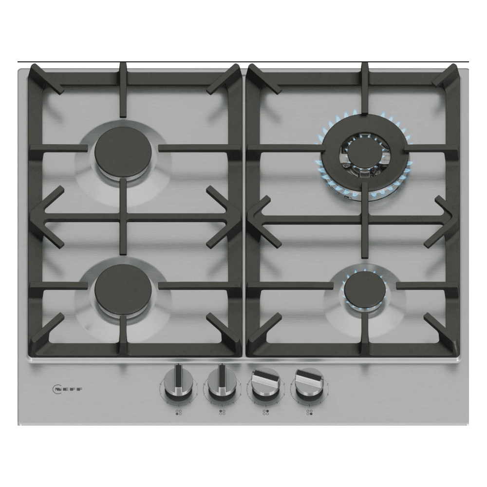 Neff T26CIH8N0 Built In Gas Hob : 60cm : Stainless Steel : N70