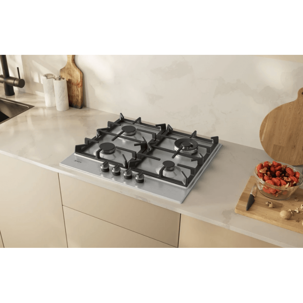 Neff T26CIH8N0 Built In Gas Hob : 60cm : Stainless Steel : N70