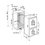 Liebherr IKGN51VE03  60/40 Built In  Frost Free Fridge Freezer: H 177cm: Fixed Hinge
