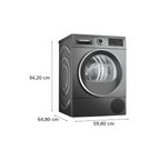 Bosch WQG245R2 Heat Pump Tumble Dryer : 9kg : Series 6 : Cast Iron Grey. :