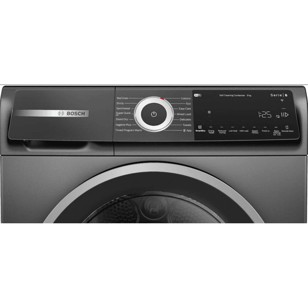 Bosch WQH246DRGB Heat Pump Tumble Dryer  : Series 6 : Graphite : 9kg :