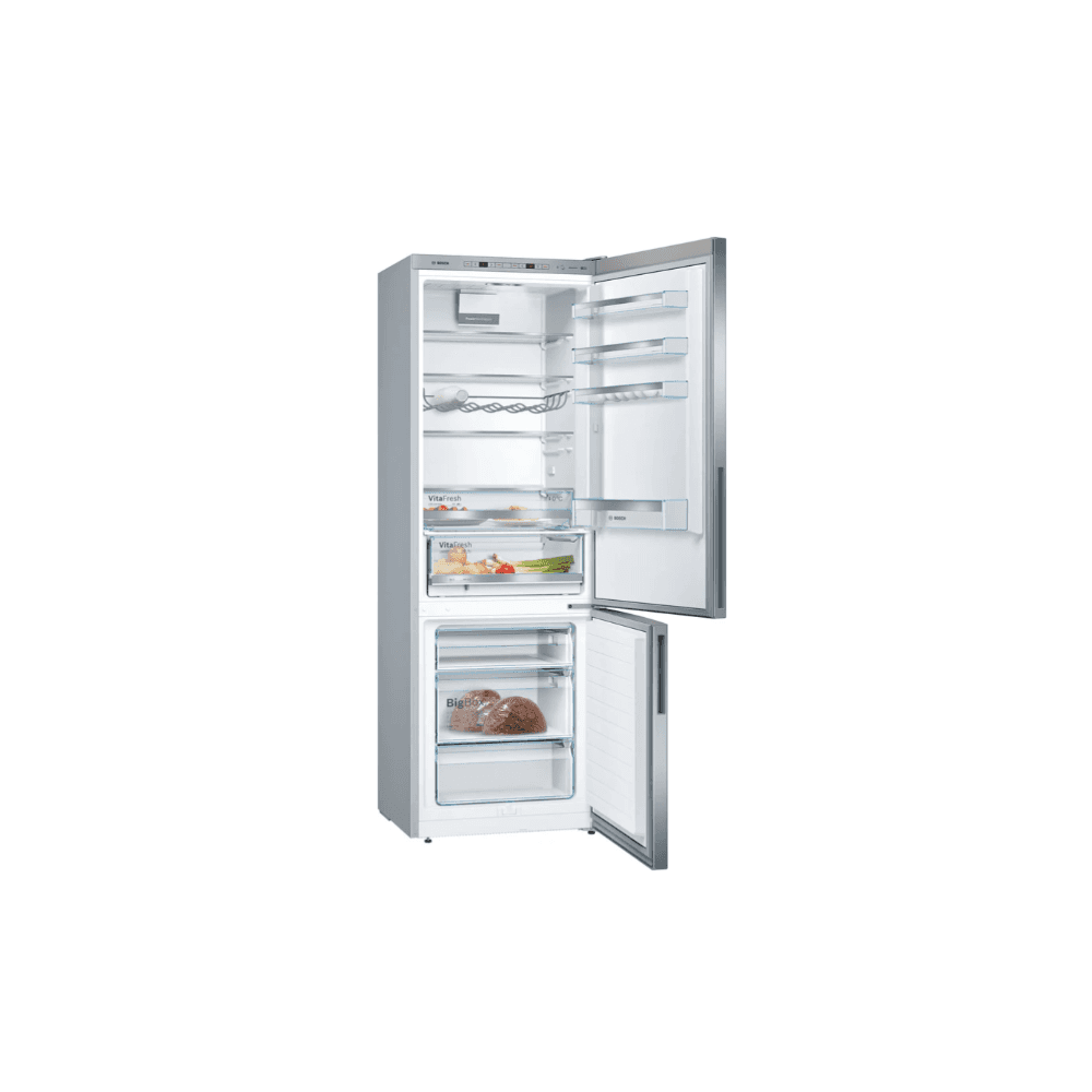 Bosch KGE49AICAG Fridge Freezer : Brushed Stainless Steel :H 201cm : Series 6 :70cm Width