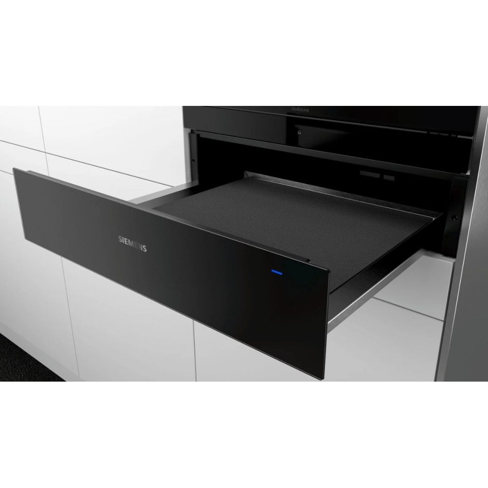 Siemens BI510CNR0B Built-in warming drawer, H 14 cm, Black  iQ500: Awaiting Date