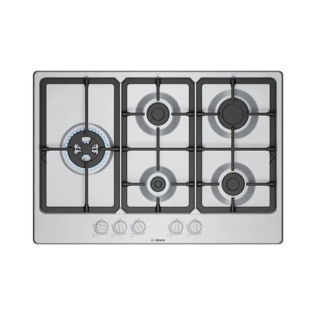 Bosch PGM7B5K90 Built In Gas Hob : Stainless Steel: Series 4 : 75cm :