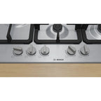 Bosch PGM7B5K90 Built In Gas Hob : Stainless Steel: Series 4 : 75cm :