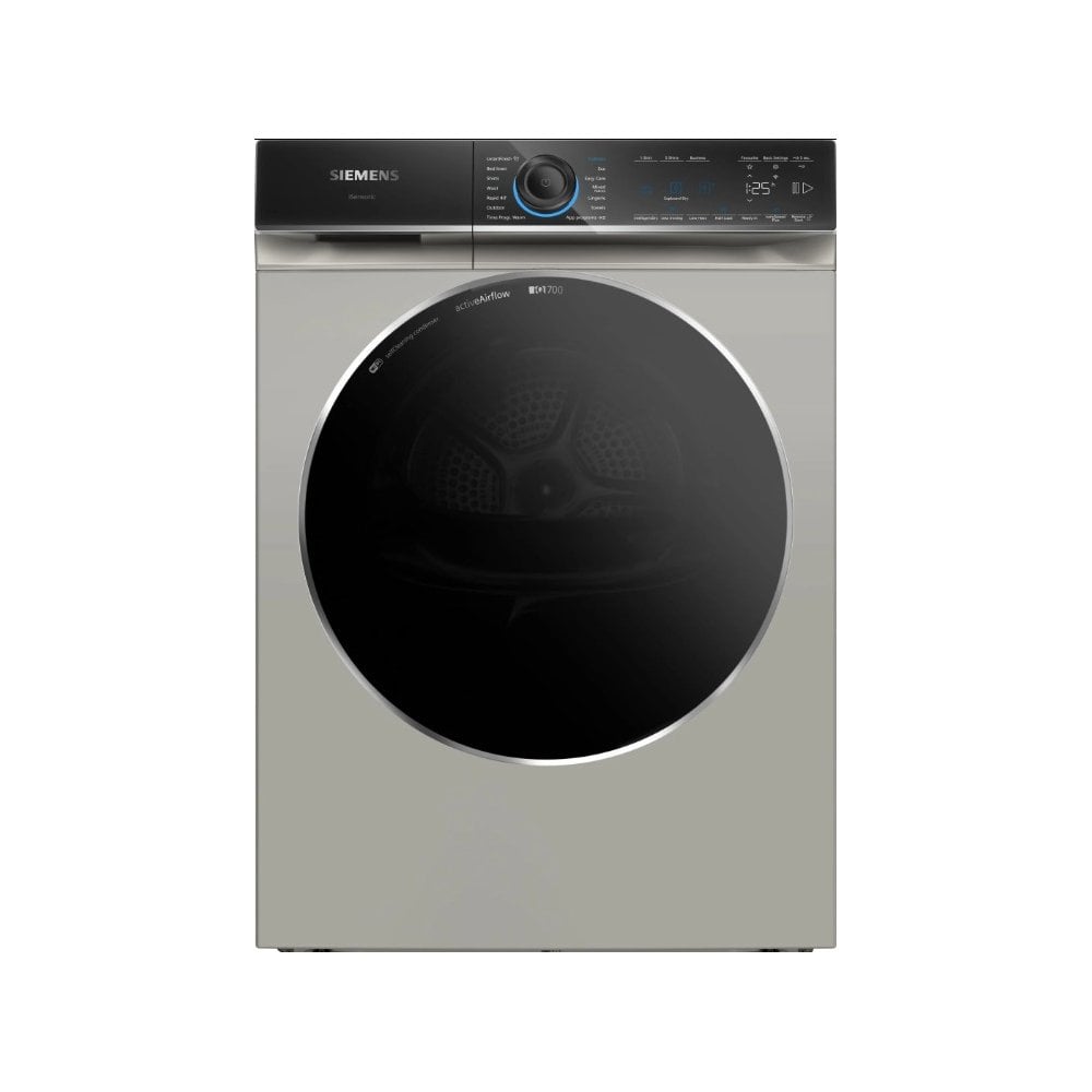 Siemens WR47B2CSGB Heat Pump Tumble Dryer : IQ700 : Silver Inox :