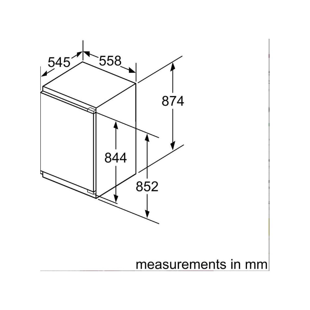 Neff  GI1216DE0 Built In Freezer (H 88cm) : N70 : Fixed Hinge