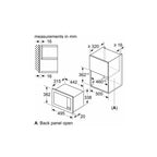 Bosch BFL523MS3B Built In Microwave Oven : H 38cm : Series 2