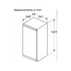Neff KI1411SE0G Built In Fridge : H 122.1cm : N30 : Sliding Hinge