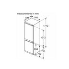 Siemens KI86NVFE0G Built in Fridge Freezer : 60:40: IQ300 : H 177.5cm: Fixed Hinge