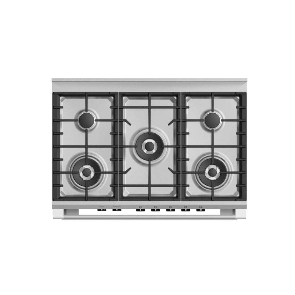 Fisher & Paykel OR90SCG4B1 90cm Dual Fuel 5 Burner Range Cooker - Black : Series 7