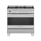 Fisher & Paykel OR90SDG6X1 90cm Dual Fuel Range Cooker with Gas Hob and Pyrolytic Cleaning - Stainless Steel