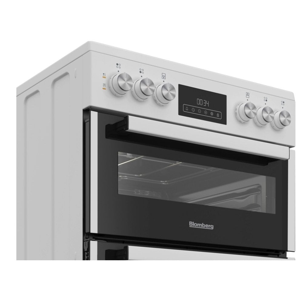 Blomberg HKRN651W Double Oven Electric Cooker with Vitroceramic Hob :