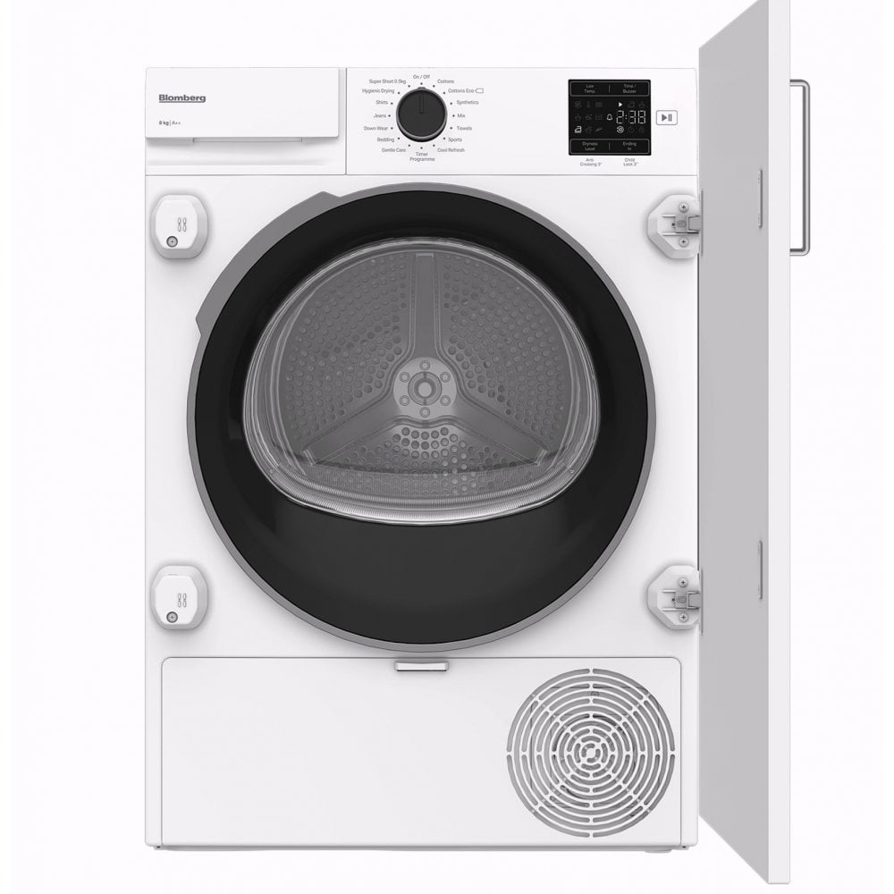 Blomberg LTDIP08310 8kg Integrated Condenser Tumble Dryer - White: