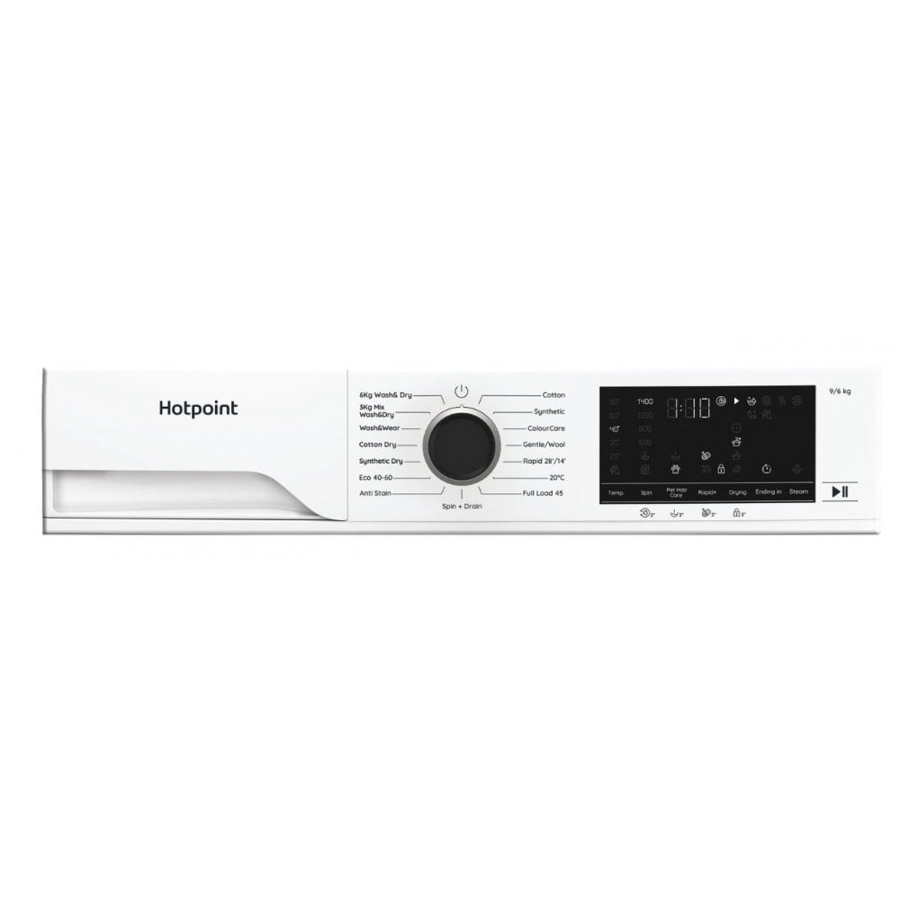 Hotpoint HBD9681ANTSTAIN 9kg/6kg 1400 Spin Washer Dryer - White :