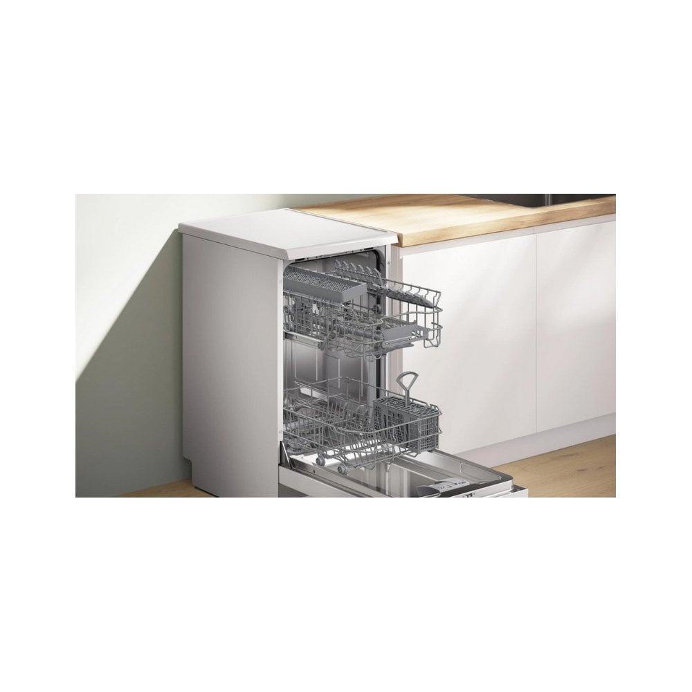 Bosch SPS2IKW01G Simline Dishwasher :Cutlery Basket :  Stainless Steel Interior: Series 2
