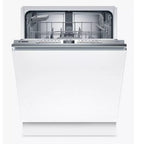 White dishwasher with open door on a white background