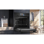 Siemens HM778GMB1B Built In Single Oven with Microwave: IQ700: Pyrolytic Cleaning