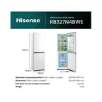 Hisense RB327N4BWE 55cm 50/50 Total No Frost Fridge Freezer - White.