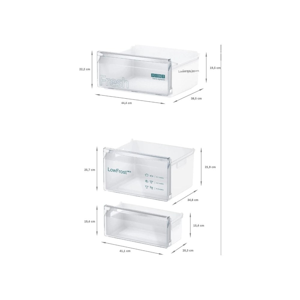 Siemens KI87VNSE0G Built In Fridge Freezer : H 177.2cm : IQ100 : Sliding Hinge