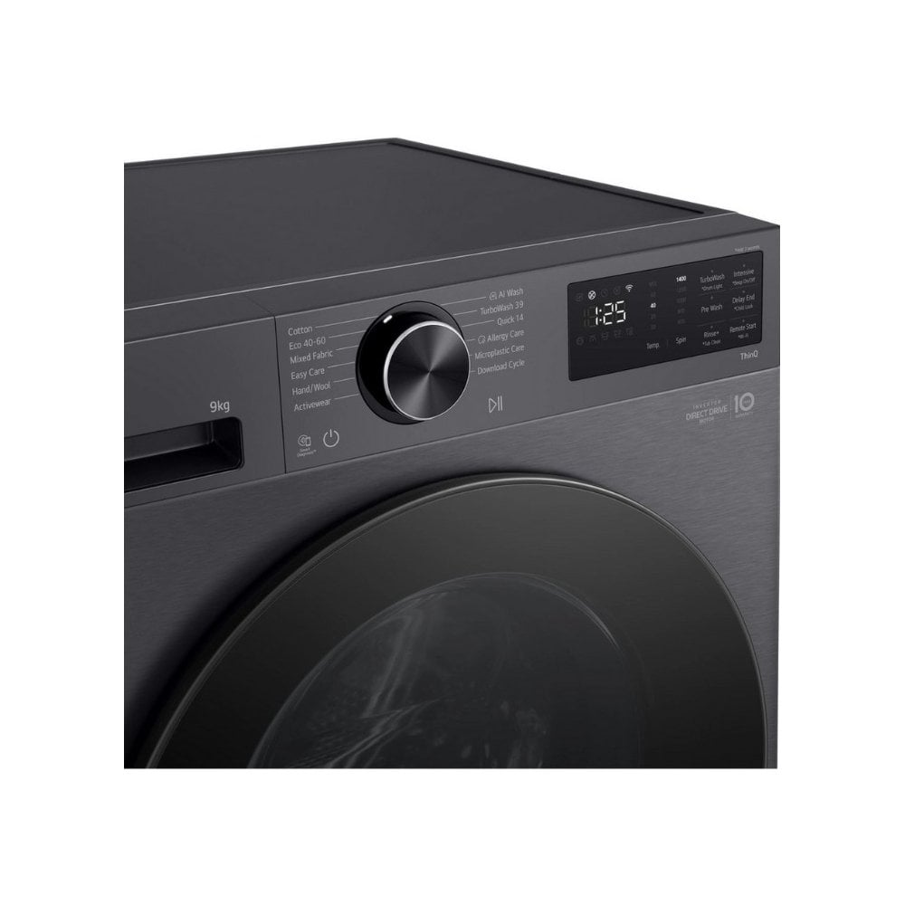 LG F2X50S9TBB 9kg 1200 Spin Washing Machine - Black: