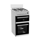Beko EDG507W 50cm Twin Cavity Gas Cooker with Gas Hob - White.