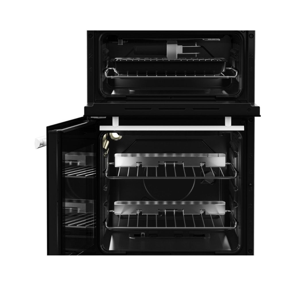 Beko EDG507W 50cm Twin Cavity Gas Cooker with Gas Hob - White.