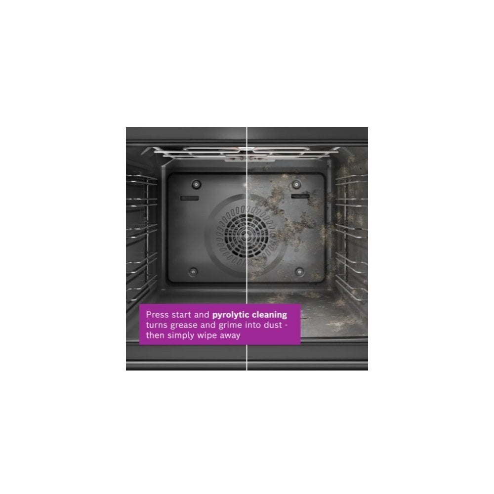Bosch HBG7764B1B Single Oven : Black : Series 8 : Pyrolytic Cleaning : Air Fry Function