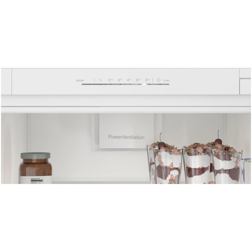 Bosch KIR81NSE0G 54.1cm Built-In Fridge - White: Series 2 (177cm) Sliding Hinge