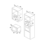 Cata UBMICL20SS.1:  Built In Microwave + Grill  : Stainless Steel : Cata 100 : 20 Litres : 700W