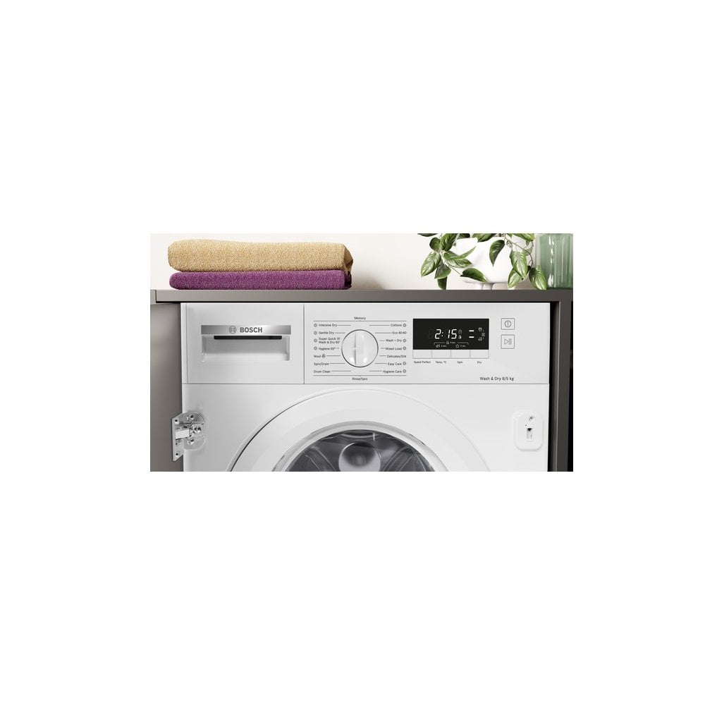 Bosch WKD28260 Built In Washer Dryer  : 8kg Wash /5kg Dry  : Series 4