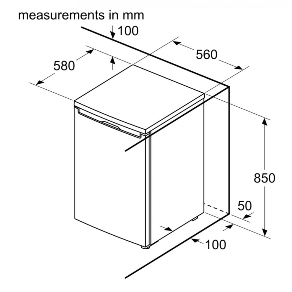 Bosch GTV15NWEBG Undercounter Freezer : H 85cm  : Series 2